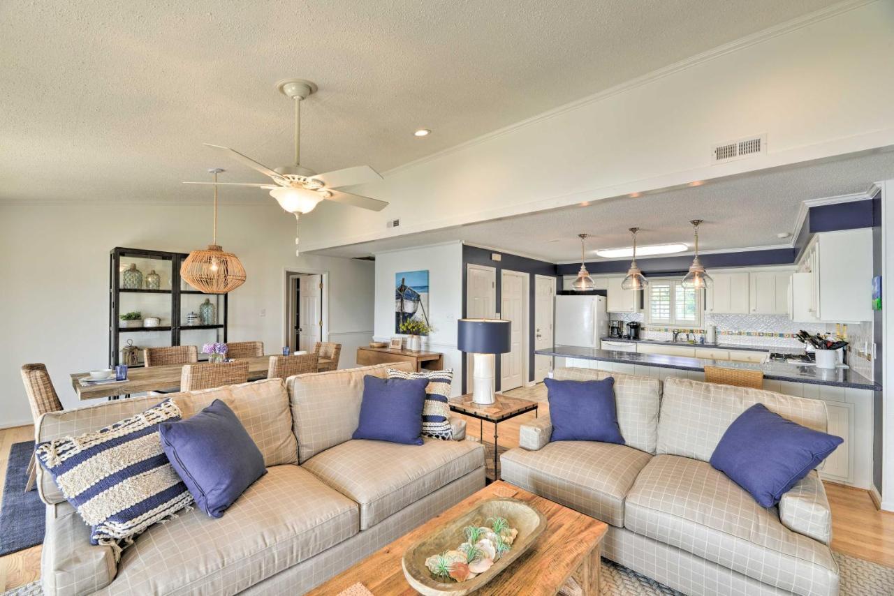 Waterfront Harkers Island Home Sunset View And Dock Exterior foto